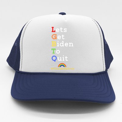 Funny Conservative Anti Biden LGBTQ Pride Trucker Hat