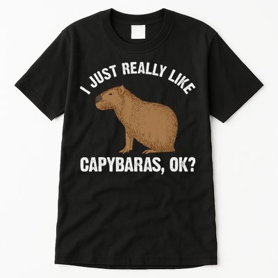 Funny Capybara Art For Rodent Capybara Lover Tall T-Shirt