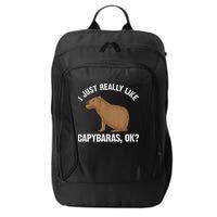 Funny Capybara Art For Rodent Capybara Lover City Backpack