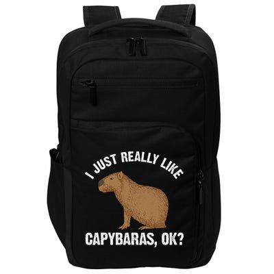 Funny Capybara Art For Rodent Capybara Lover Impact Tech Backpack