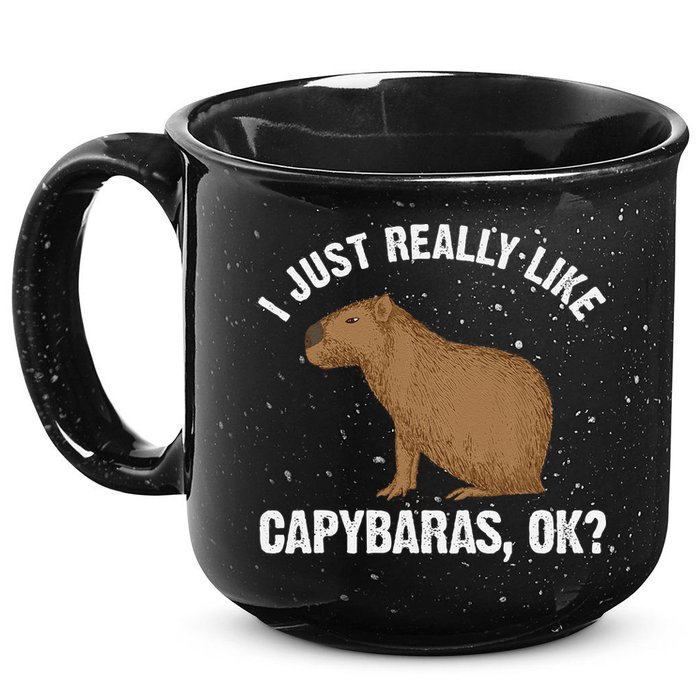 Funny Capybara Art For Rodent Capybara Lover 15oz Campfire Ceramic Mug