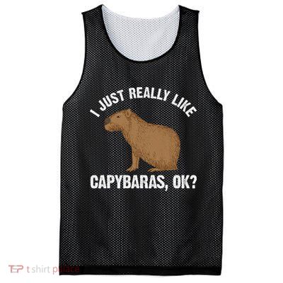 Funny Capybara Art For Rodent Capybara Lover Mesh Reversible Basketball Jersey Tank