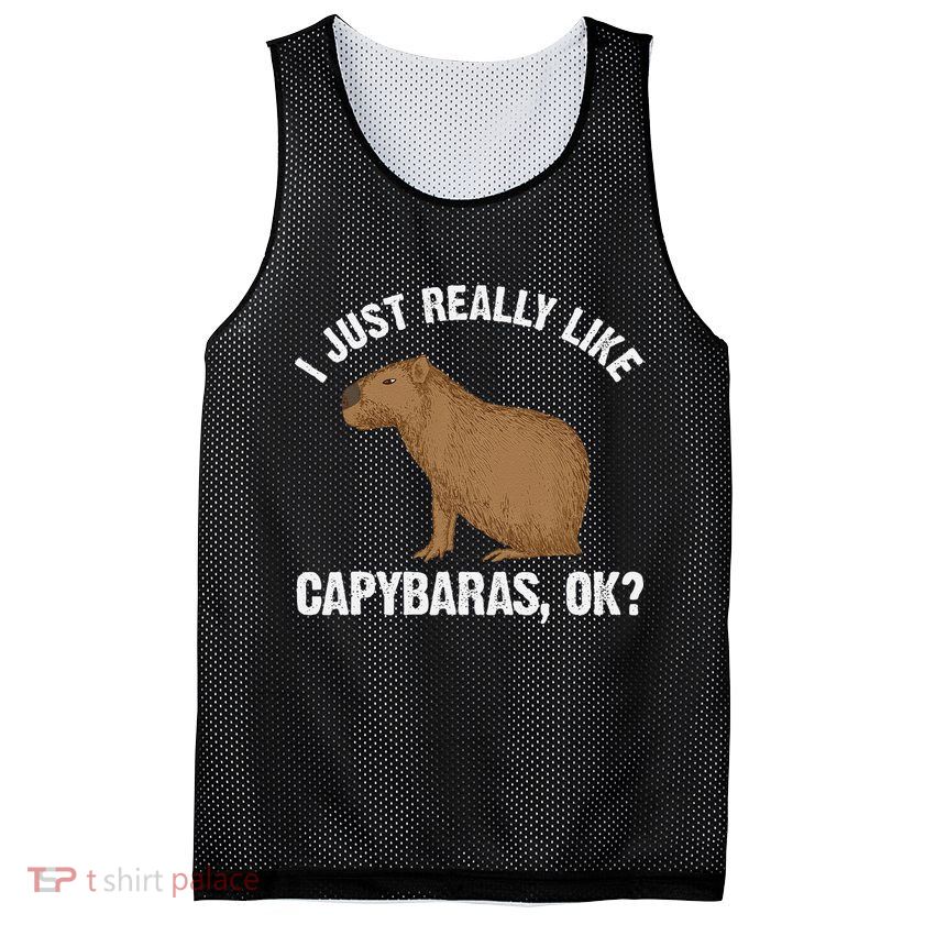 Funny Capybara Art For Rodent Capybara Lover Mesh Reversible Basketball Jersey Tank
