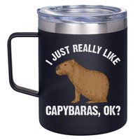 Funny Capybara Art For Rodent Capybara Lover 12oz Stainless Steel Coffee Mug