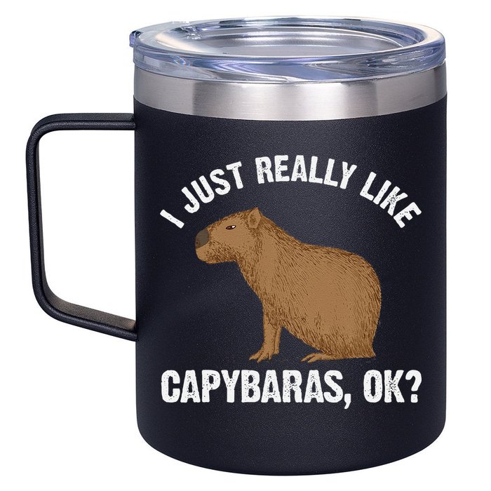 Funny Capybara Art For Rodent Capybara Lover 12oz Stainless Steel Coffee Mug