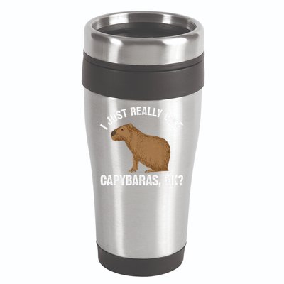 Funny Capybara Art For Rodent Capybara Lover 16oz Travel Tumbler