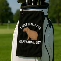 Funny Capybara Art For Rodent Capybara Lover Golf Towel