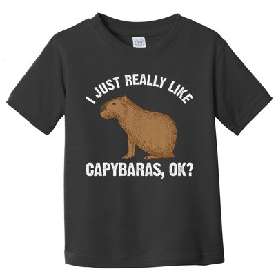 Funny Capybara Art For Rodent Capybara Lover Toddler T-Shirt
