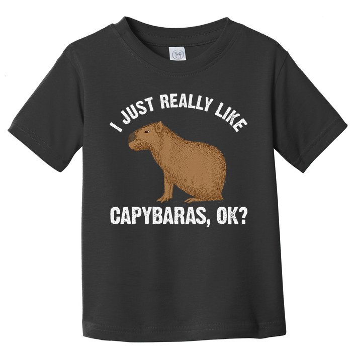 Funny Capybara Art For Rodent Capybara Lover Toddler T-Shirt