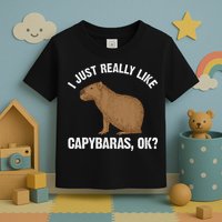 Funny Capybara Art For Rodent Capybara Lover Toddler T-Shirt
