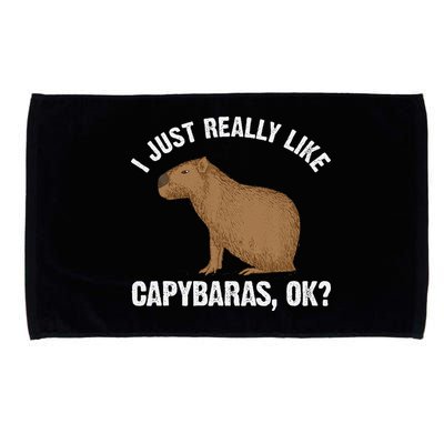 Funny Capybara Art For Rodent Capybara Lover Microfiber Hand Towel