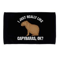 Funny Capybara Art For Rodent Capybara Lover Microfiber Hand Towel