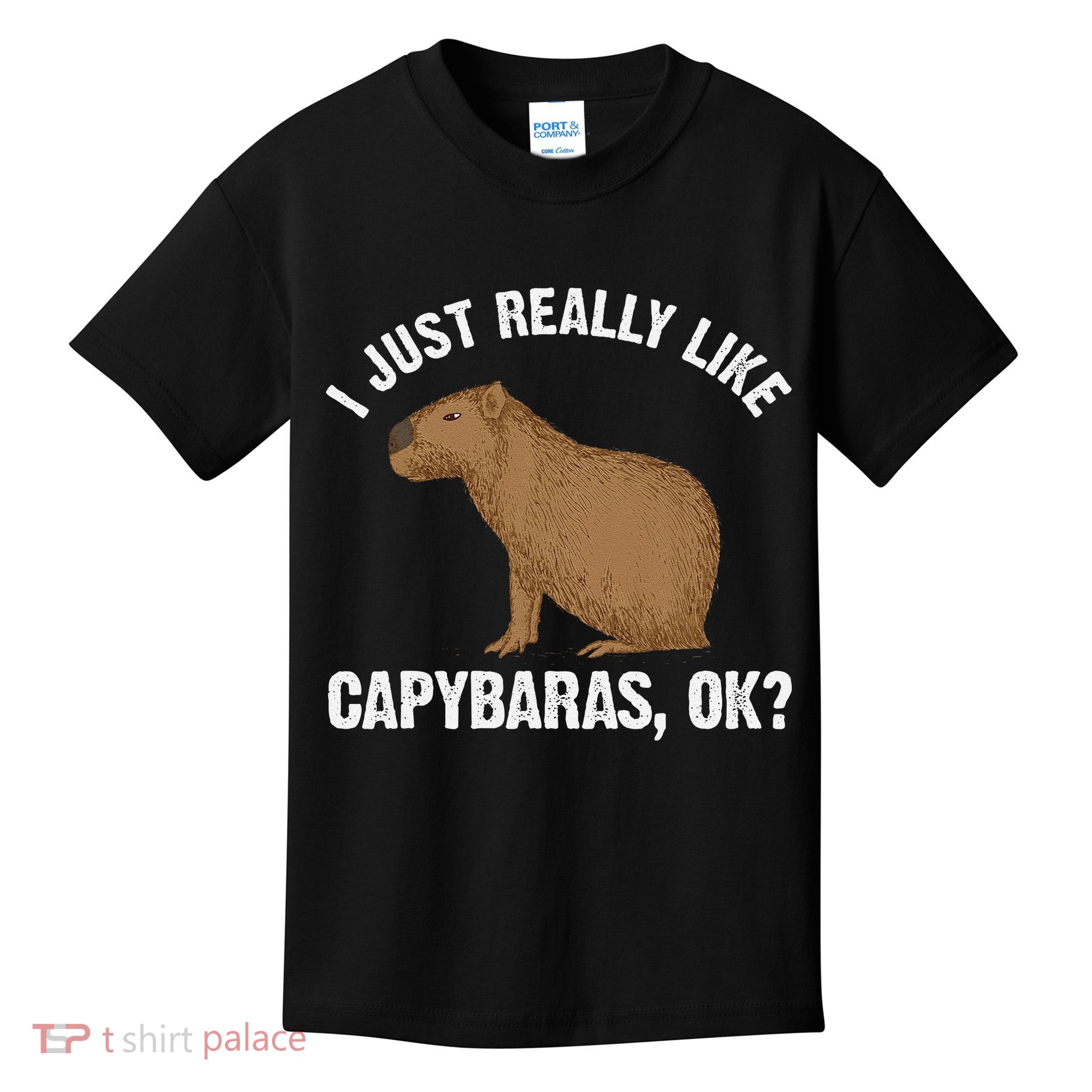 Funny Capybara Art For Rodent Capybara Lover Kids T-Shirt