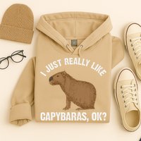 Funny Capybara Art For Rodent Capybara Lover Hoodie