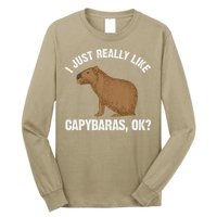 Funny Capybara Art For Rodent Capybara Lover Long Sleeve Shirt