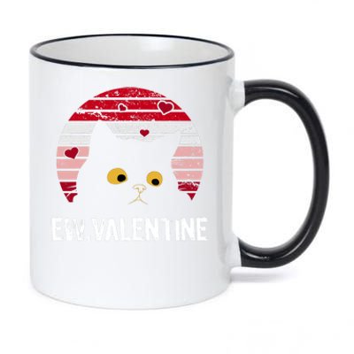 Funny Cat Anti Valentines Day Single Awareness Kitty Lovers 11oz Black Color Changing Mug