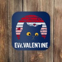 Funny Cat Anti Valentines Day Single Awareness Kitty Lovers Coaster