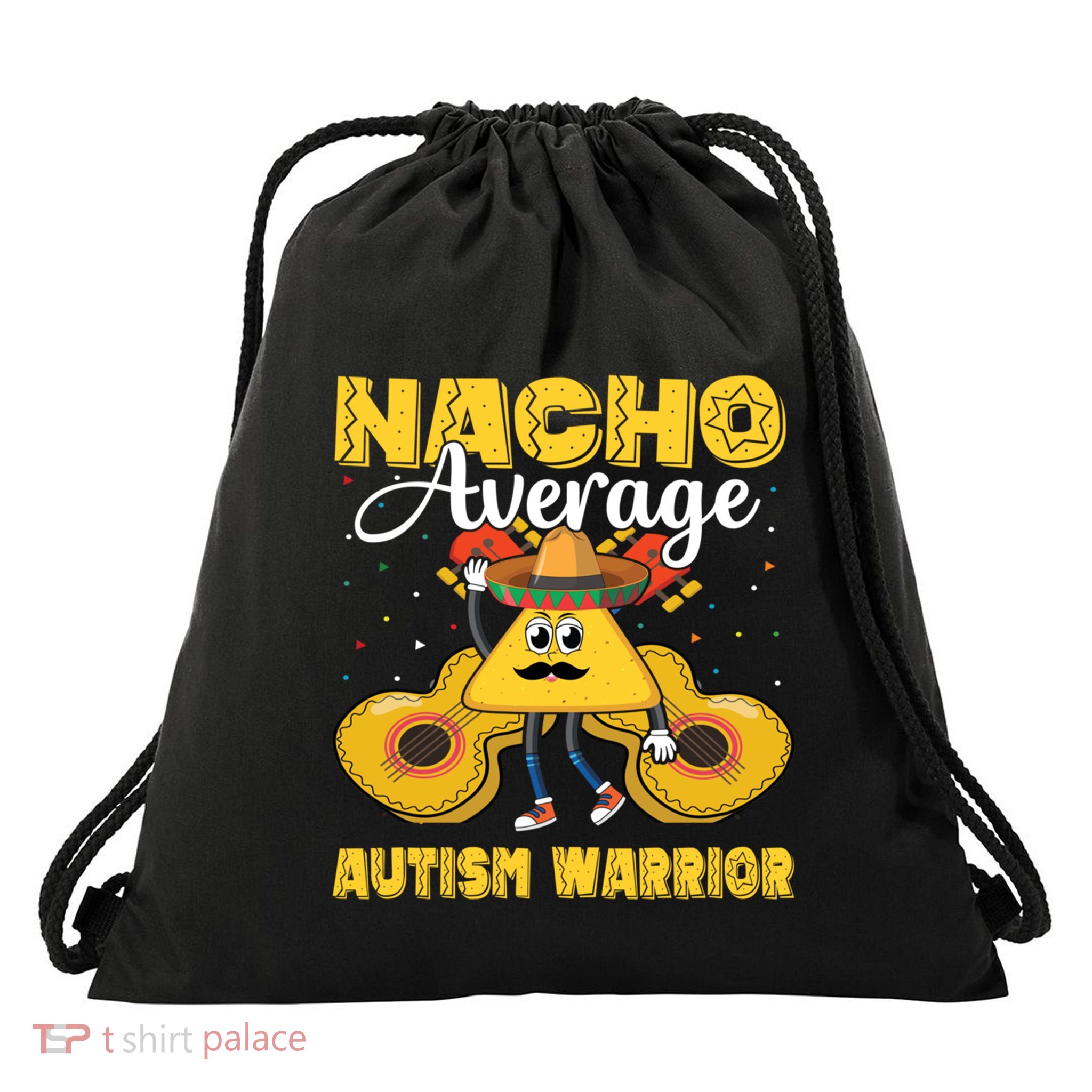 Fun Cute Autistic Support Funny Autism Warrior Awareness Funny Gift Drawstring Bag