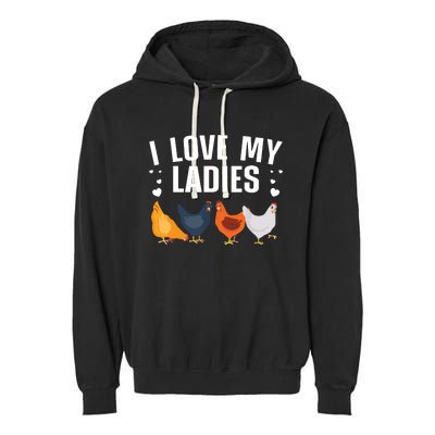 Funny Chicken Art Men Women Ladies Chicken Farmer Whisperer Garment-Dyed Fleece Hoodie