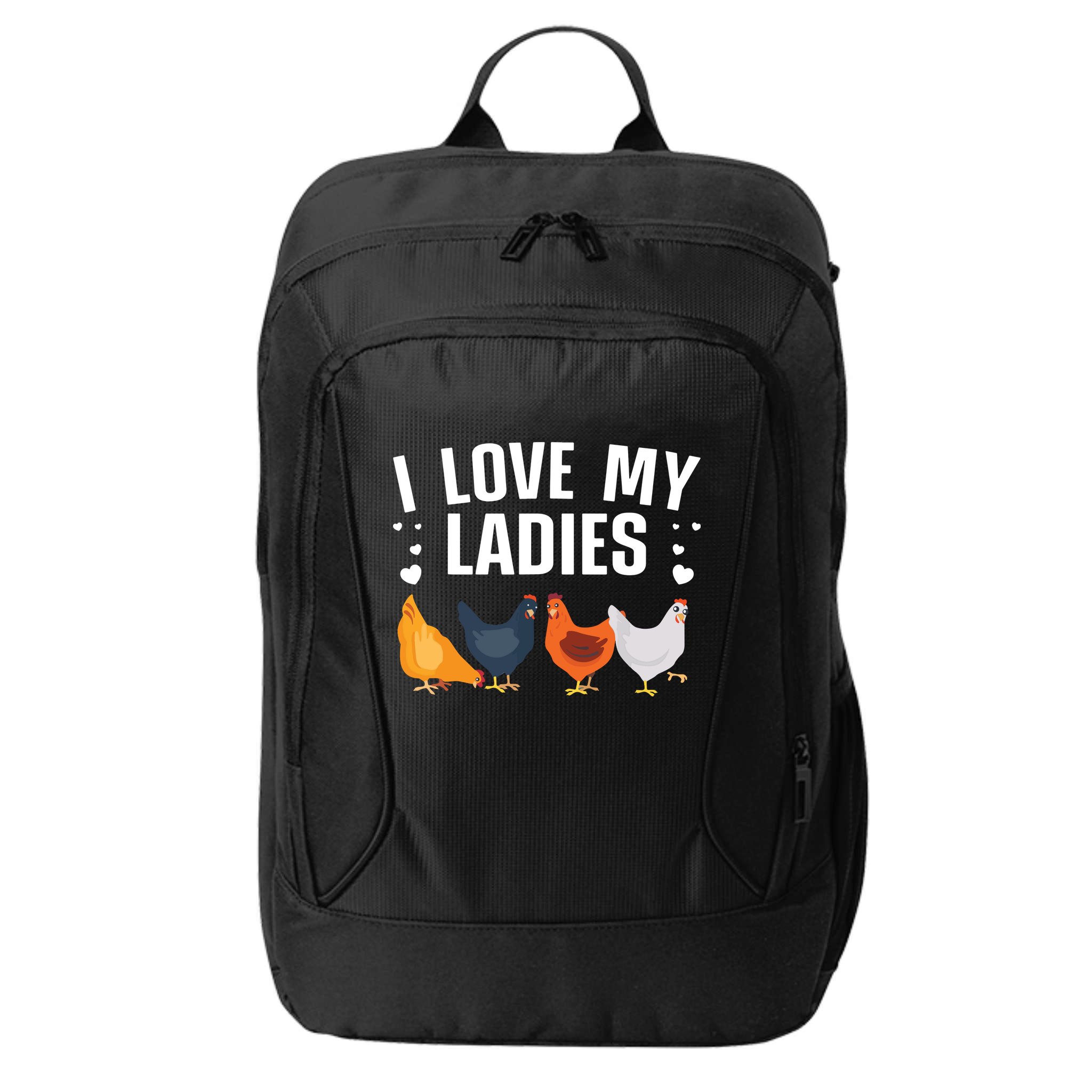 Funny Chicken Art Men Women Ladies Chicken Farmer Whisperer City Backpack