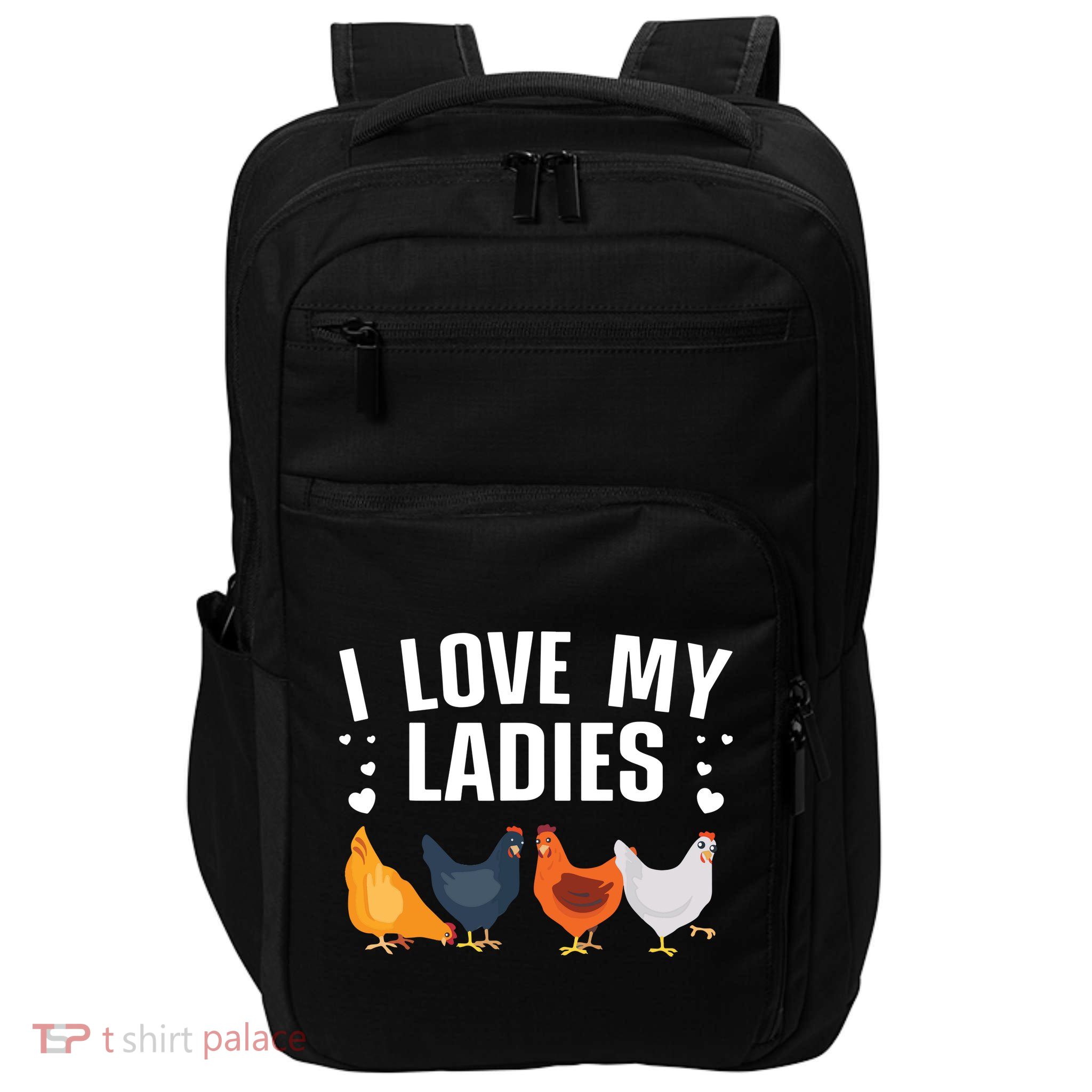 Funny Chicken Art Men Women Ladies Chicken Farmer Whisperer Impact Tech Backpack