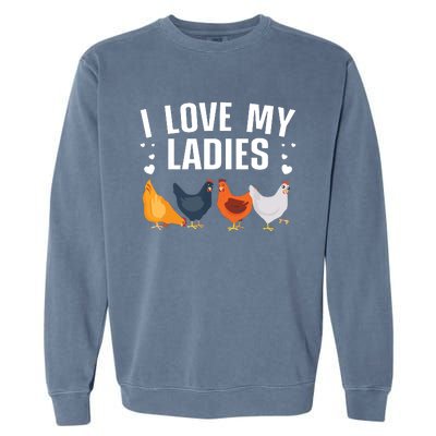 Funny Chicken Art Men Women Ladies Chicken Farmer Whisperer Garment-Dyed Sweatshirt