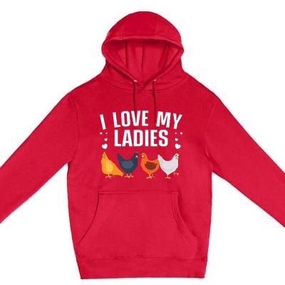 Funny Chicken Art Men Women Ladies Chicken Farmer Whisperer Premium Pullover Hoodie