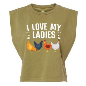 Funny Chicken Art Men Women Ladies Chicken Farmer Whisperer Garment-Dyed Women's Muscle Tee