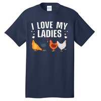 Funny Chicken Art Men Women Ladies Chicken Farmer Whisperer Tall T-Shirt