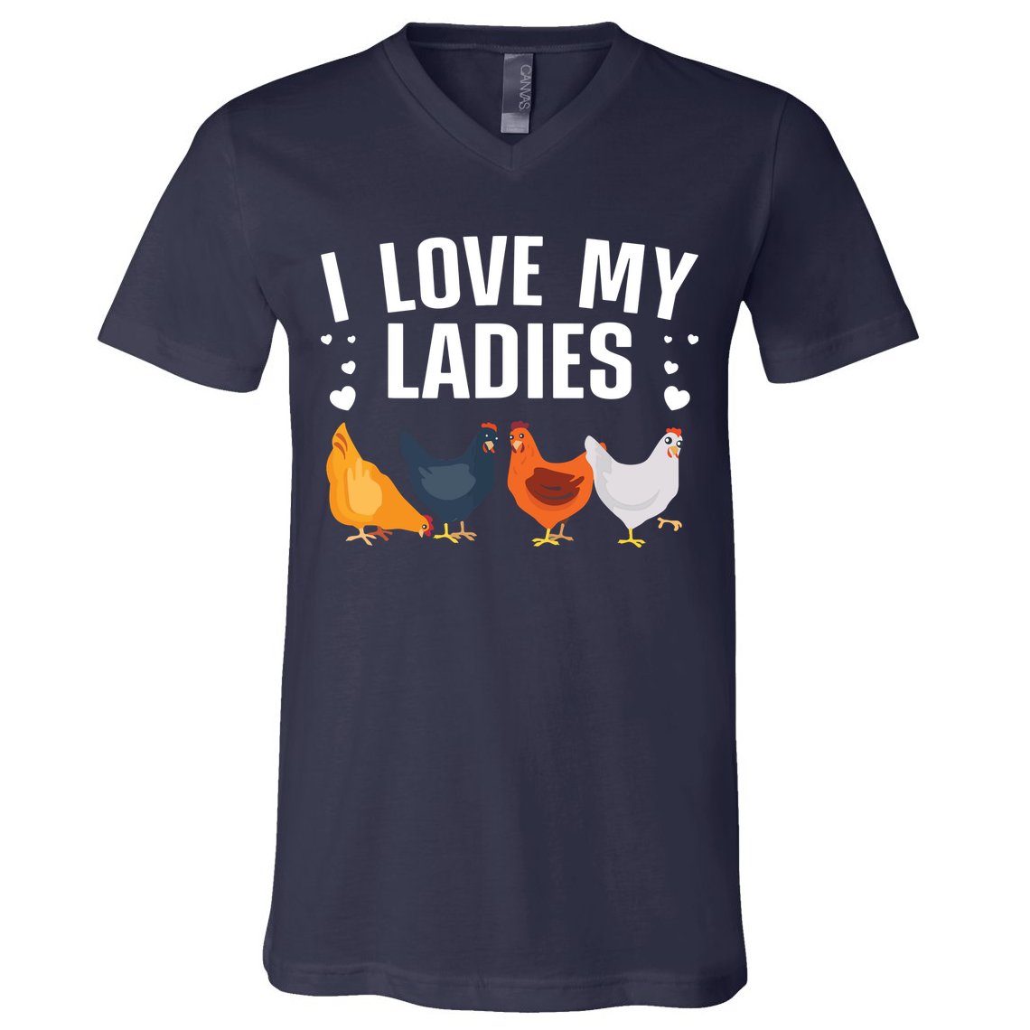 Funny Chicken Art Men Women Ladies Chicken Farmer Whisperer V-Neck T-Shirt