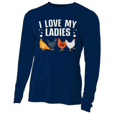 Funny Chicken Art Men Women Ladies Chicken Farmer Whisperer Cooling Performance Long Sleeve Crew