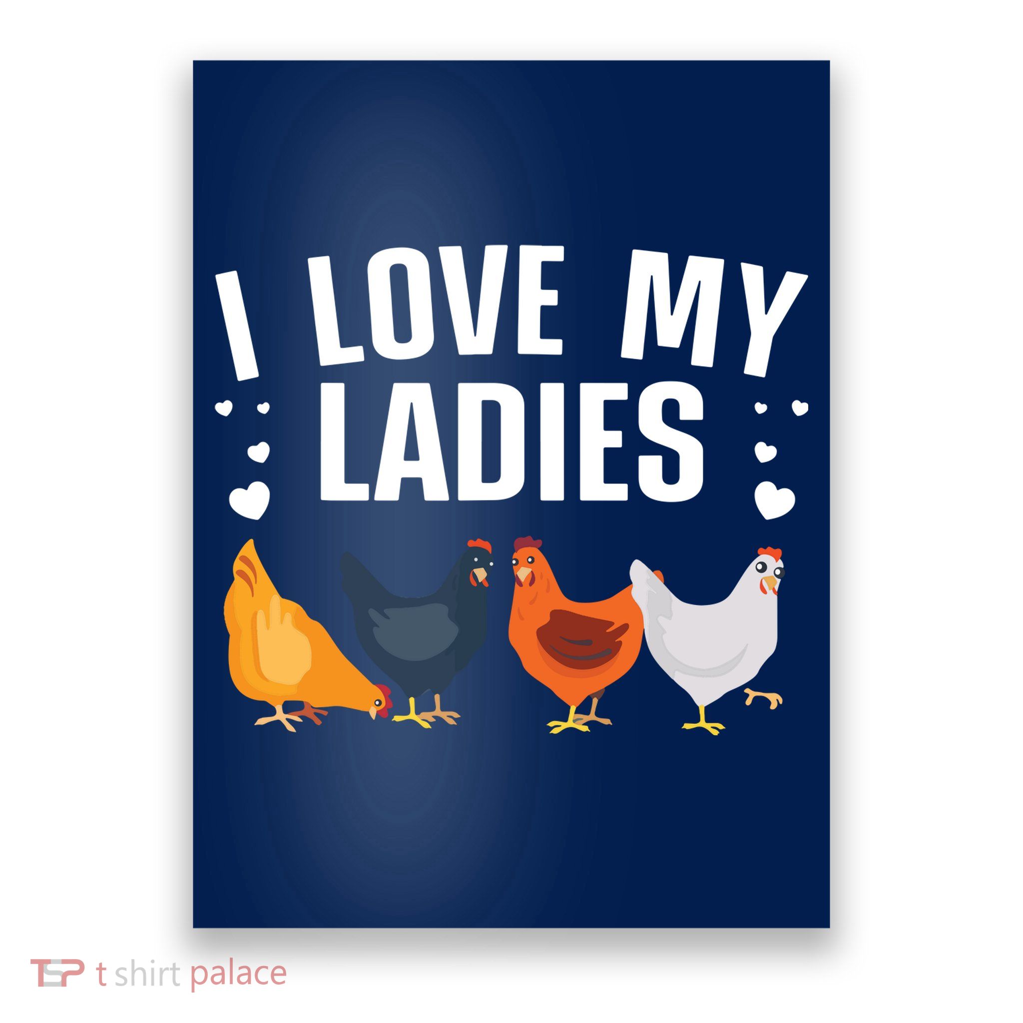 Funny Chicken Art Men Women Ladies Chicken Farmer Whisperer Poster