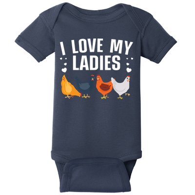 Funny Chicken Art Men Women Ladies Chicken Farmer Whisperer Baby Bodysuit