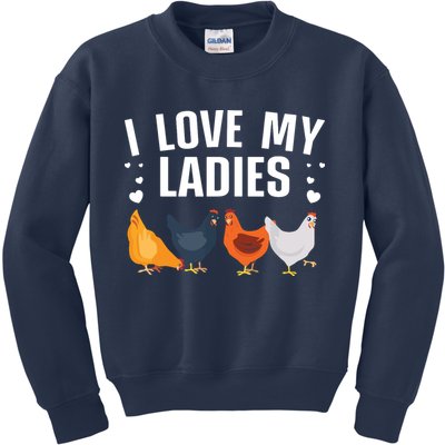 Funny Chicken Art Men Women Ladies Chicken Farmer Whisperer Kids Sweatshirt