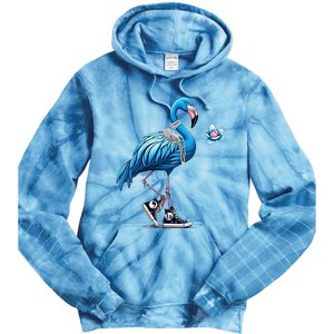 Flamingo Chucks And Pearls Comma La Kamala Harris 2024 Tie Dye Hoodie