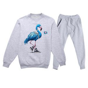 Flamingo Chucks And Pearls Comma La Kamala Harris 2024 Premium Crewneck Sweatsuit Set