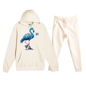 Flamingo Chucks And Pearls Comma La Kamala Harris 2024 Premium Hooded Sweatsuit Set