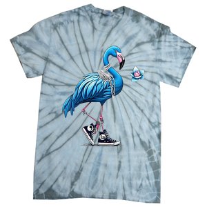 Flamingo Chucks And Pearls Comma La Kamala Harris 2024 Tie-Dye T-Shirt