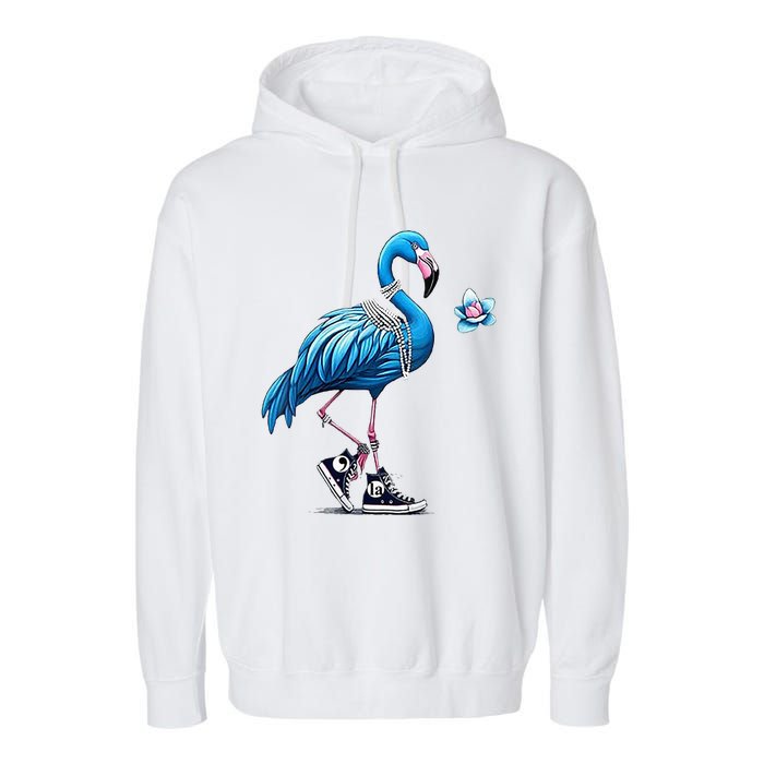 Flamingo Chucks And Pearls Comma La Kamala Harris 2024 Garment-Dyed Fleece Hoodie