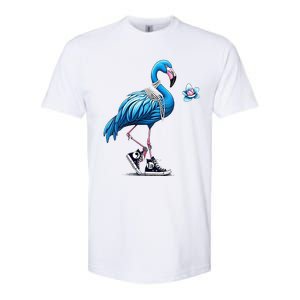 Flamingo Chucks And Pearls Comma La Kamala Harris 2024 Softstyle CVC T-Shirt