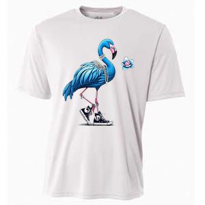 Flamingo Chucks And Pearls Comma La Kamala Harris 2024 Cooling Performance Crew T-Shirt