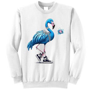 Flamingo Chucks And Pearls Comma La Kamala Harris 2024 Sweatshirt