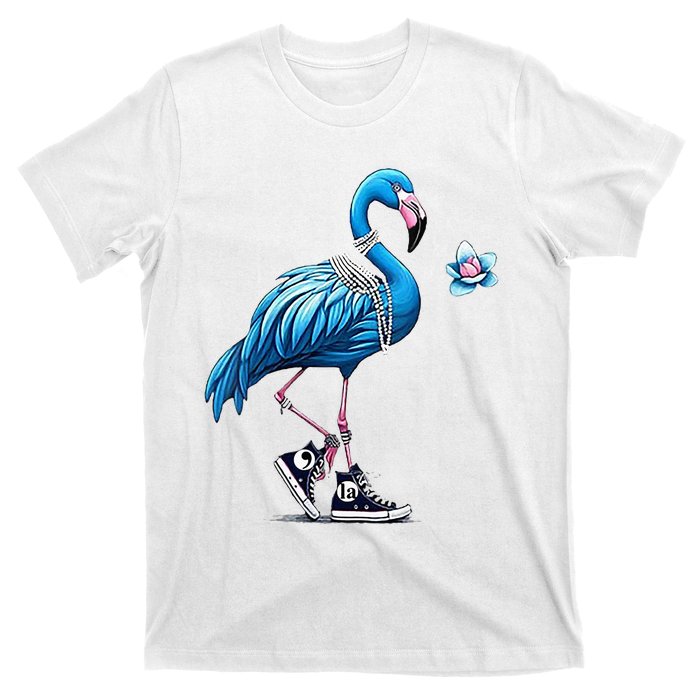 Flamingo Chucks And Pearls Comma La Kamala Harris 2024 T-Shirt