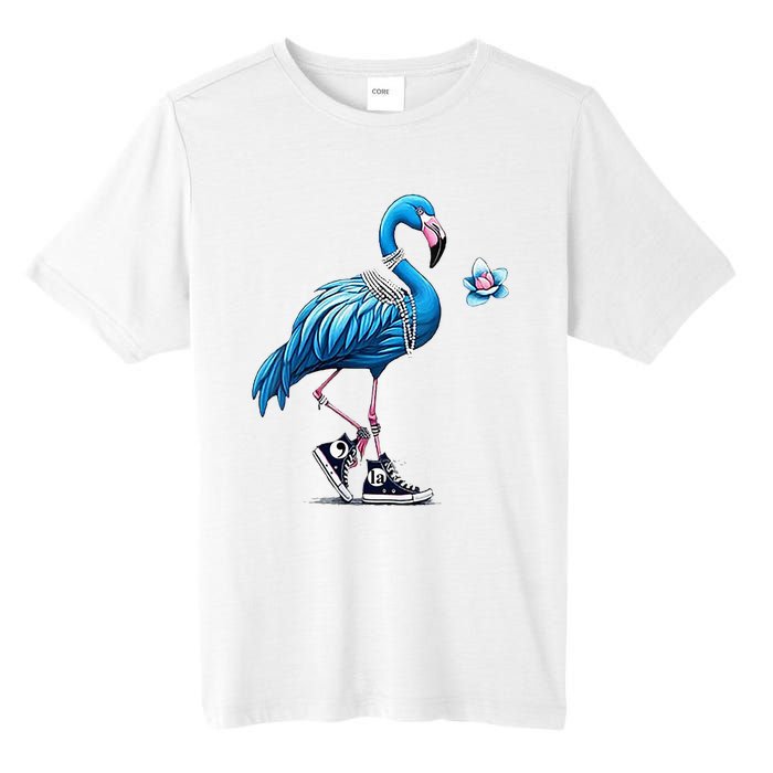 Flamingo Chucks And Pearls Comma La Kamala Harris 2024 Tall Fusion ChromaSoft Performance T-Shirt