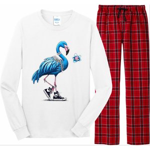 Flamingo Chucks And Pearls Comma La Kamala Harris 2024 Long Sleeve Pajama Set