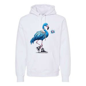 Flamingo Chucks And Pearls Comma La Kamala Harris 2024 Premium Hoodie