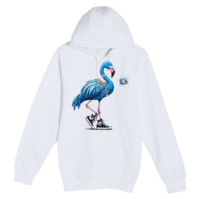 Flamingo Chucks And Pearls Comma La Kamala Harris 2024 Premium Pullover Hoodie