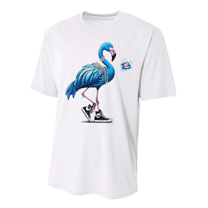 Flamingo Chucks And Pearls Comma La Kamala Harris 2024 Performance Sprint T-Shirt