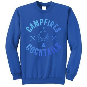 Funny Campfires And Cocktails Hiking Camping Ing Gift Sweatshirt