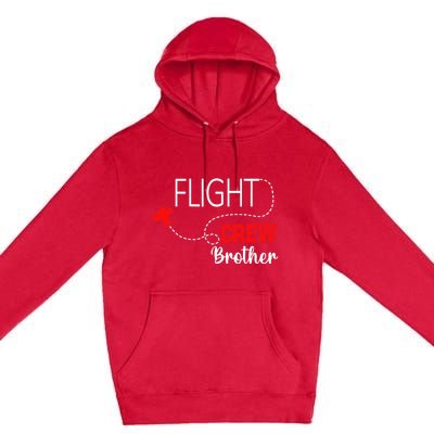 Flight Crew Airplane 1st Birthday Brother Airplane Family Premium Pullover Hoodie